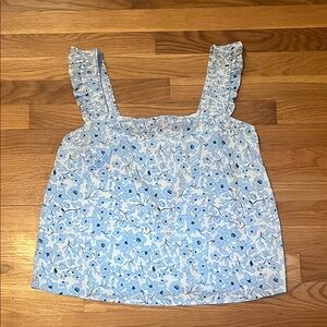Lush Light Blue Floral Tank Top‎ size large